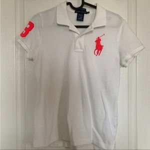 Ralph Lauren neon pink “the skinny polo”